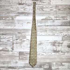 Pfizer Geometric Tie‎ Gold Blue Silk Promotional Drug Doctor Pharmacy